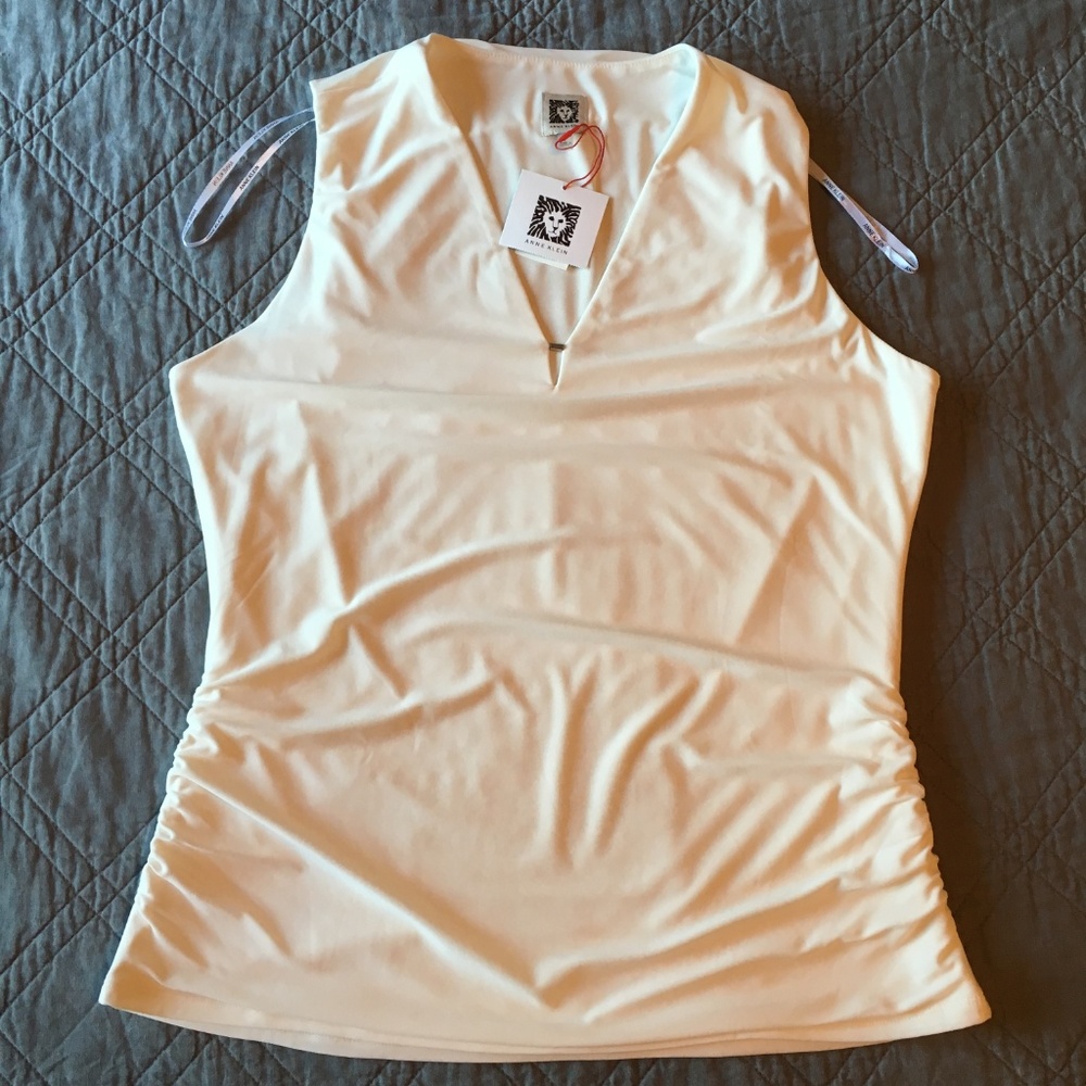 Anne Klein White Work Tank (Lined) Size Large NWT - Picture 5 of 8